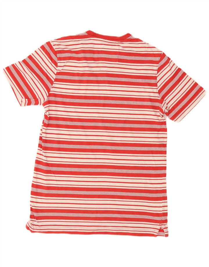 Crew Clothing Męski T-shirt Top, bawełniany, w średnie czerwone paski