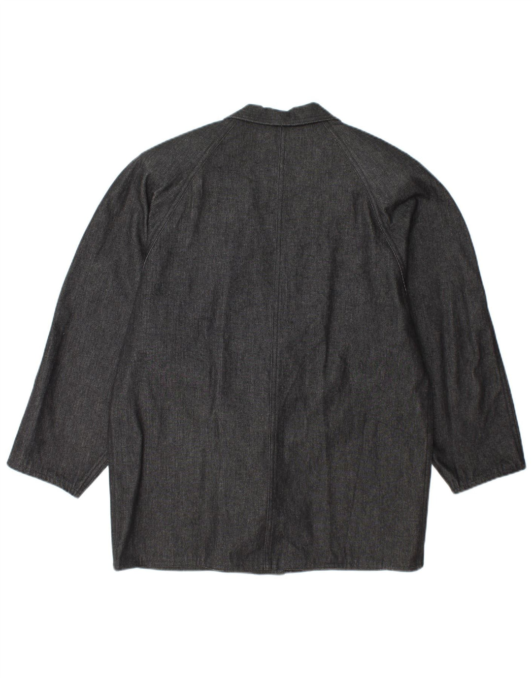 Damska marynarka dżinsowa zapinana na 1 guzik w stylu vintage, duża, szara