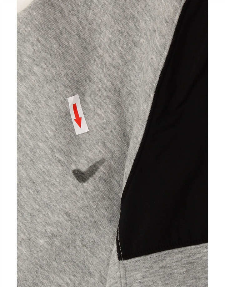 Męski sweter z kapturem i zamkiem błyskawicznym Nike, bawełniany, w kolorze średniej szarości