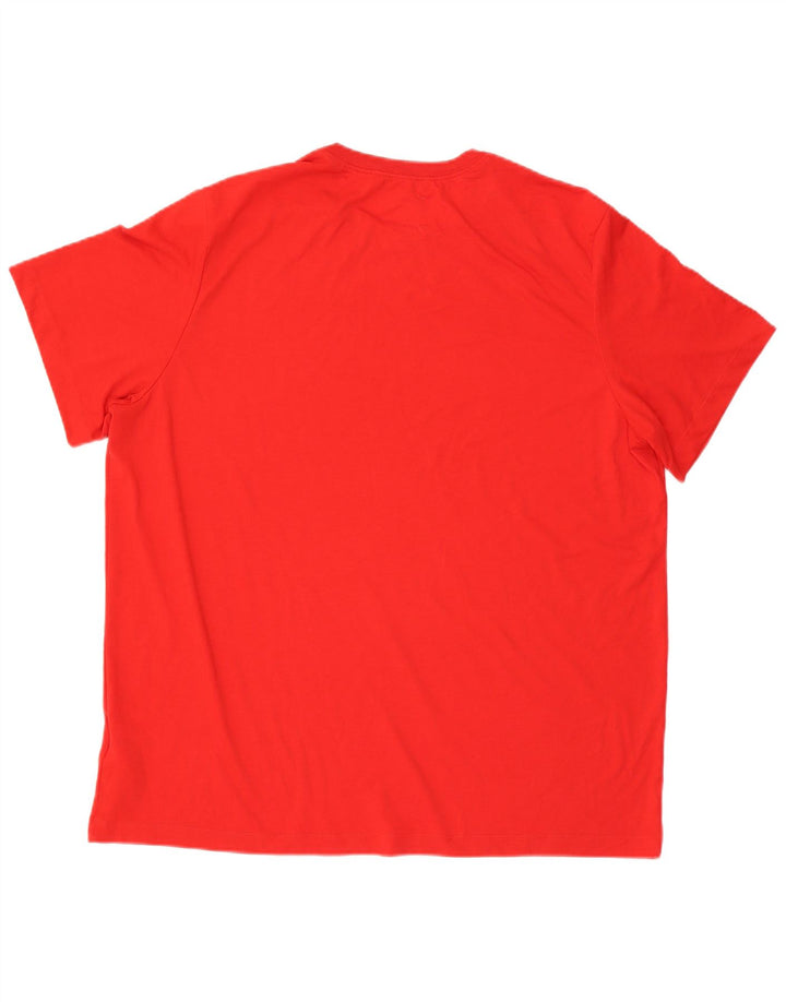 Męski T-shirt NIKE Dri Fit z grafiką, 2XL, czerwony poliester