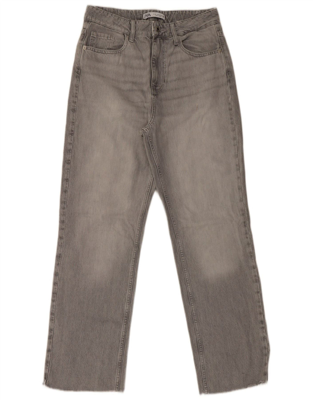 Damskie proste dżinsy Zara EU 38 Small W28 L30 Szare