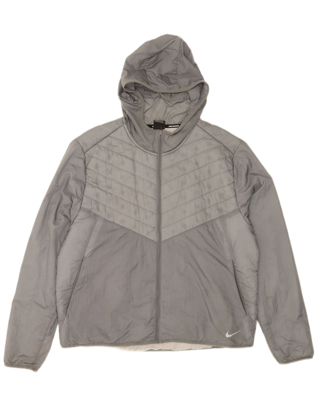 Męska wyściełana kurtka z kapturem Nike UK 42 XL Szary nylon