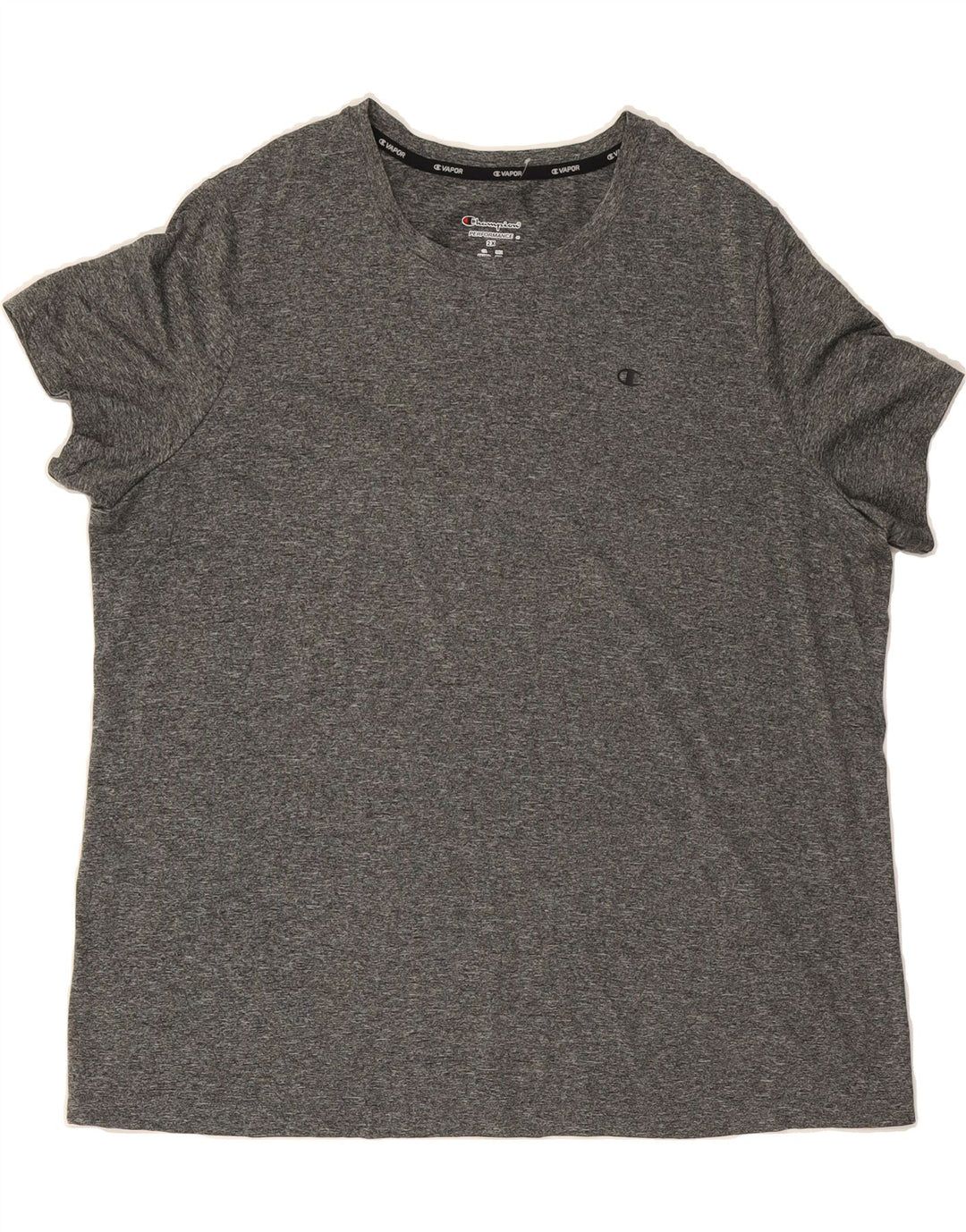 CHAMPION Womens T-Shirt Top 2XL Grey Flecked Polyester Vintage Champion and Second-Hand Champion from Messina Hembry 