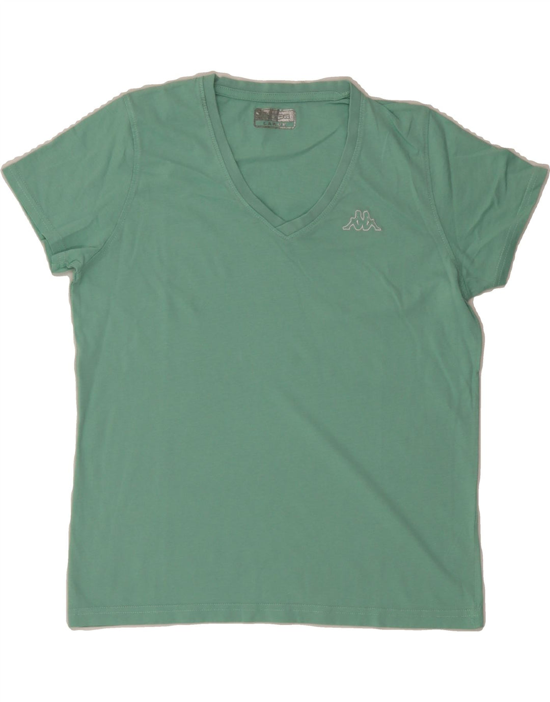 KAPPA Womens T-Shirt Top UK 14 Large Green Vintage Kappa and Second-Hand Kappa from Messina Hembry 