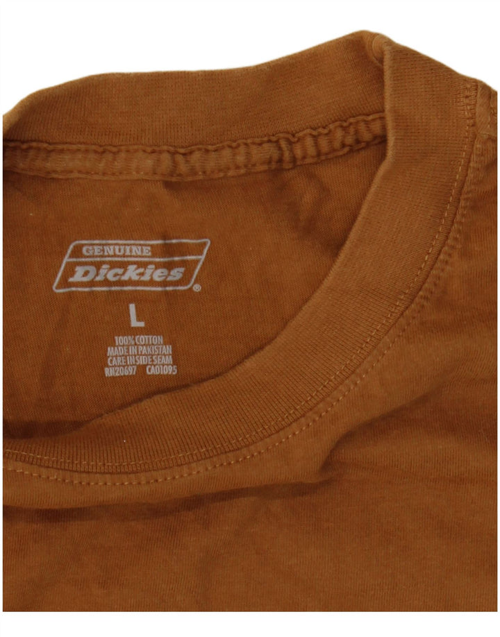 T-shirt męski Dickies, duży, brązowy, bawełniany