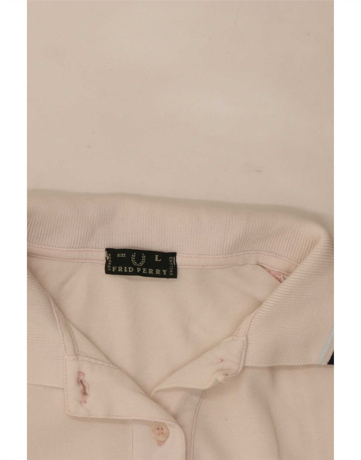 Damska koszulka polo Fred Perry UK 14, duże, białe paski
