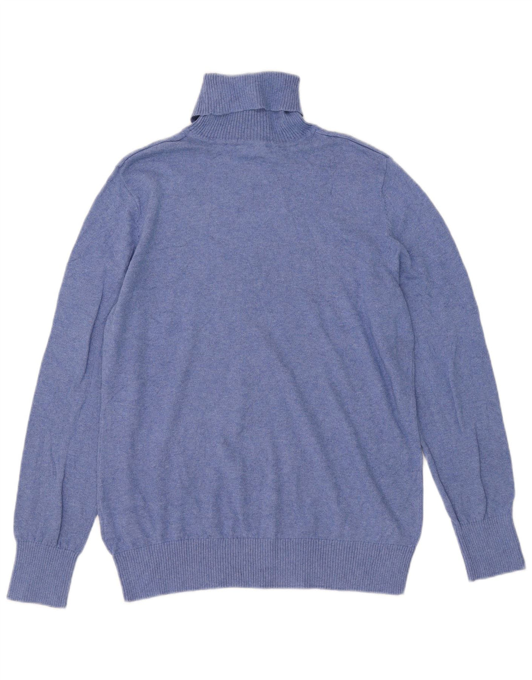 L.L.Bean Męski sweter z golfem, duży, niebieski, bawełniany