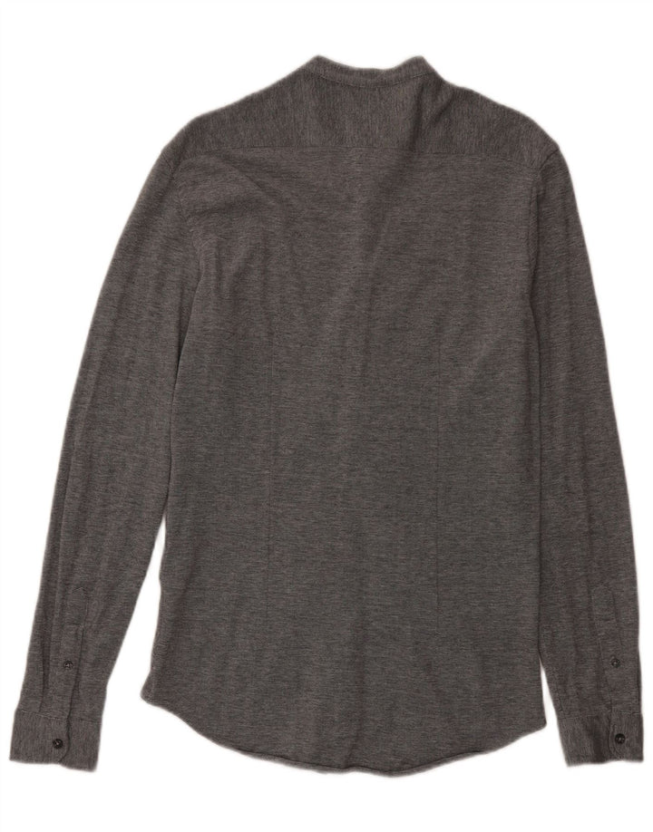 Koszula męska Zara Slim Fit, średnioszara, bawełniana