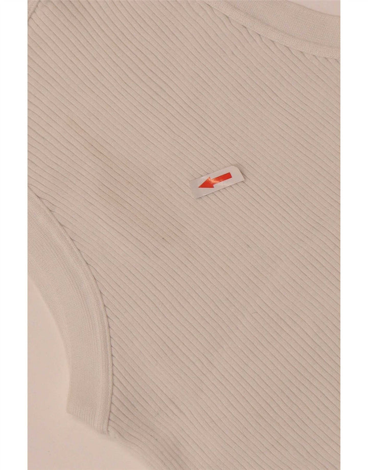 Damski krótki top Massimo Dutti UK 14, duży, biały