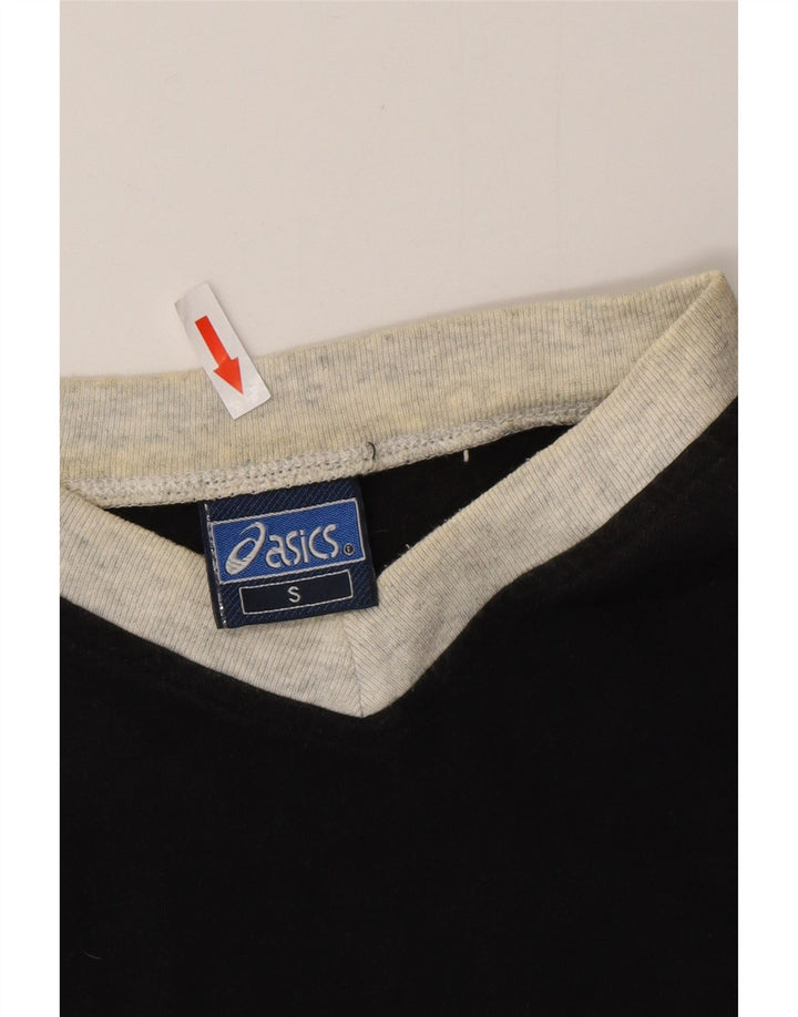Męski T-shirt ASICS, mały, czarny, bawełniany
