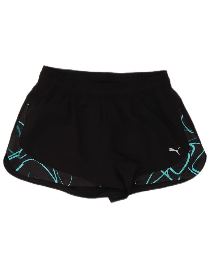 Damskie spodenki sportowe Puma UK 12, średnie czarne geometryczne
