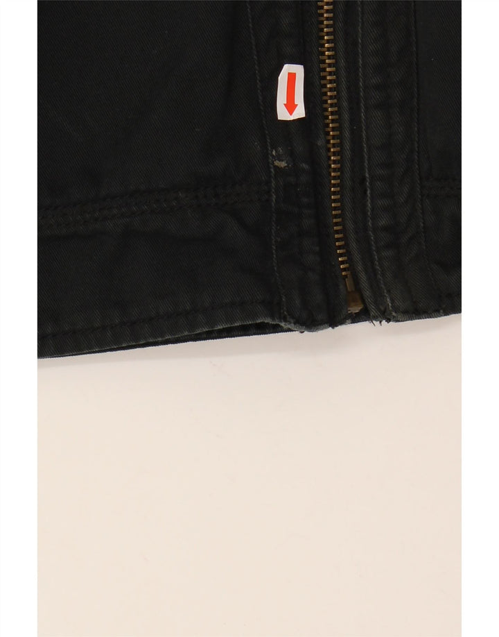 SUPERDRY Mens Bomber Jacket UK 42 XL Black Cotton