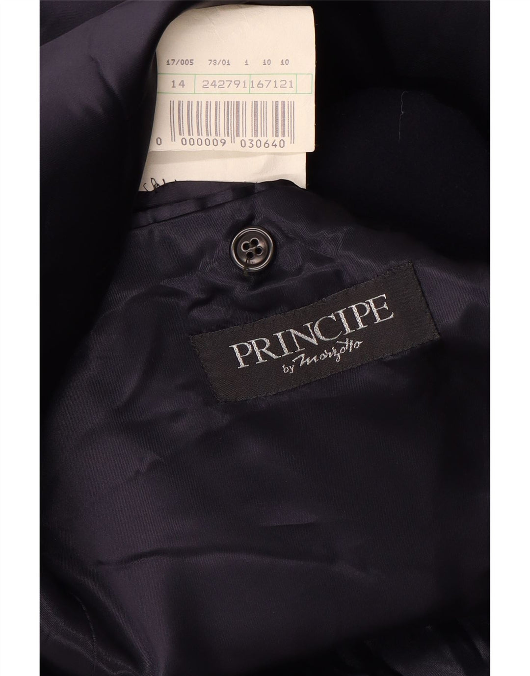 Dwurzędowy płaszcz męski Marzotto Principe IT 50, duży, granatowy