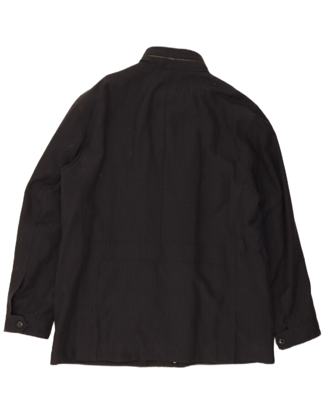 Męska kurtka wiatrówka Hugo Boss IT 56 3XL Czarna dziewicza wełna
