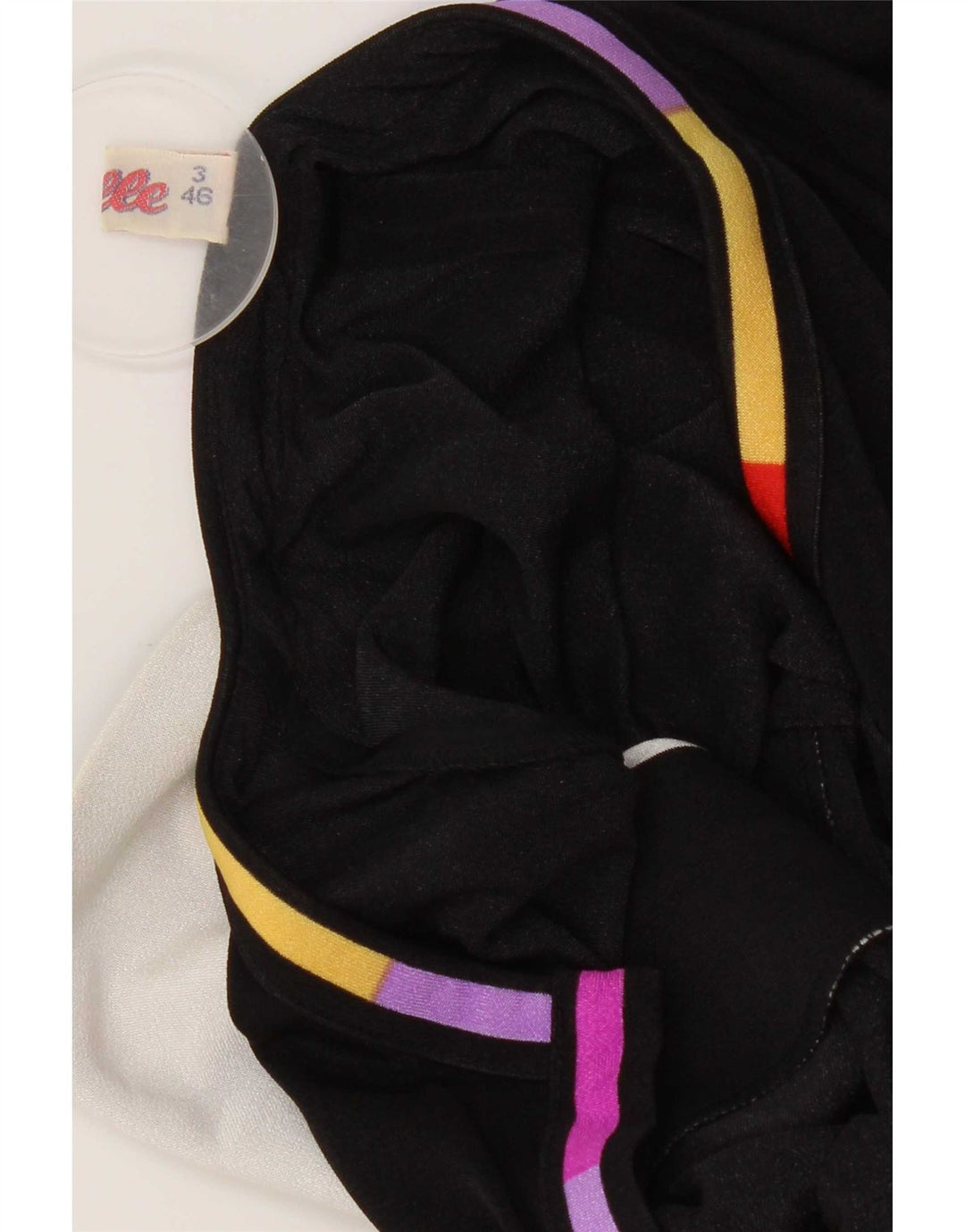 Damska sukienka maxi w stylu vintage IT 46, duża, czarna, w kwiaty, poliamid