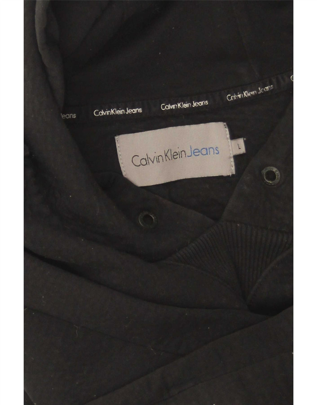 Męski sweter z kapturem Calvin Klein Jeans, duży, czarny