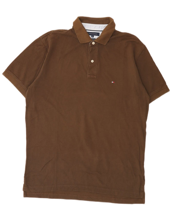 Męska koszulka polo Tommy Hilfiger XL, brązowa, bawełniana