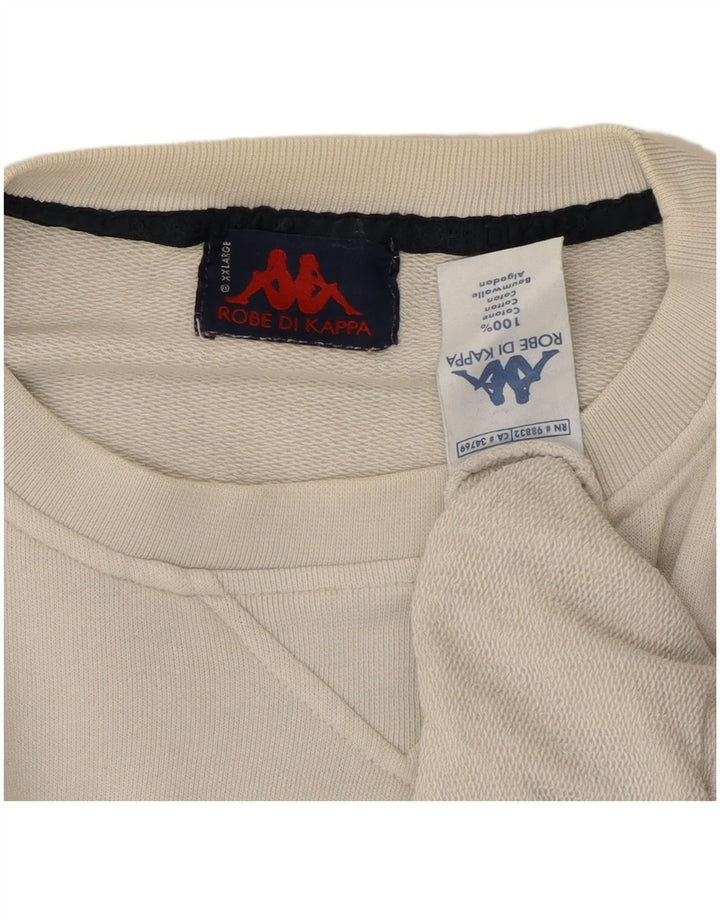 Męski sweter Kappa 2XL Biała bawełna