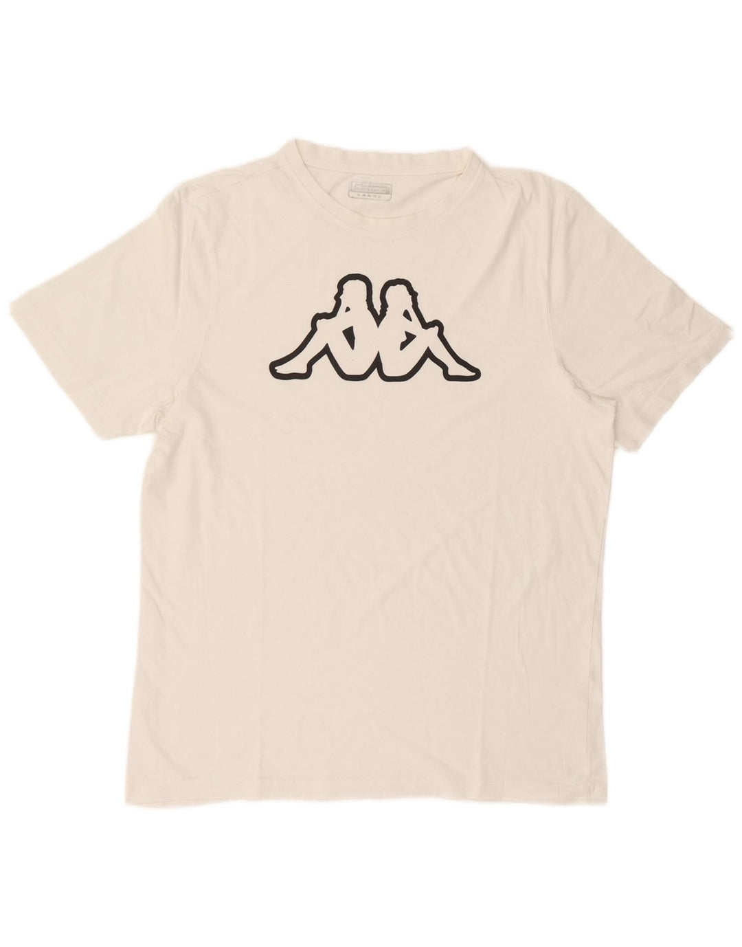 Męski T-shirt z grafiką Kappa, duży, biały