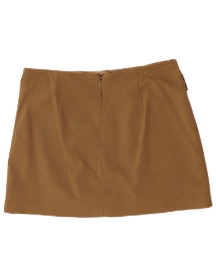 Damska spódniczka mini Topshop UK 14, duża, W32, khaki, poliester