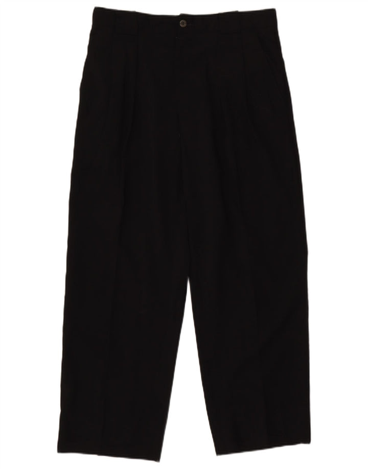 Męskie spodnie garniturowe w stylu vintage IT 50 Large W32 L25 Czarny poliester