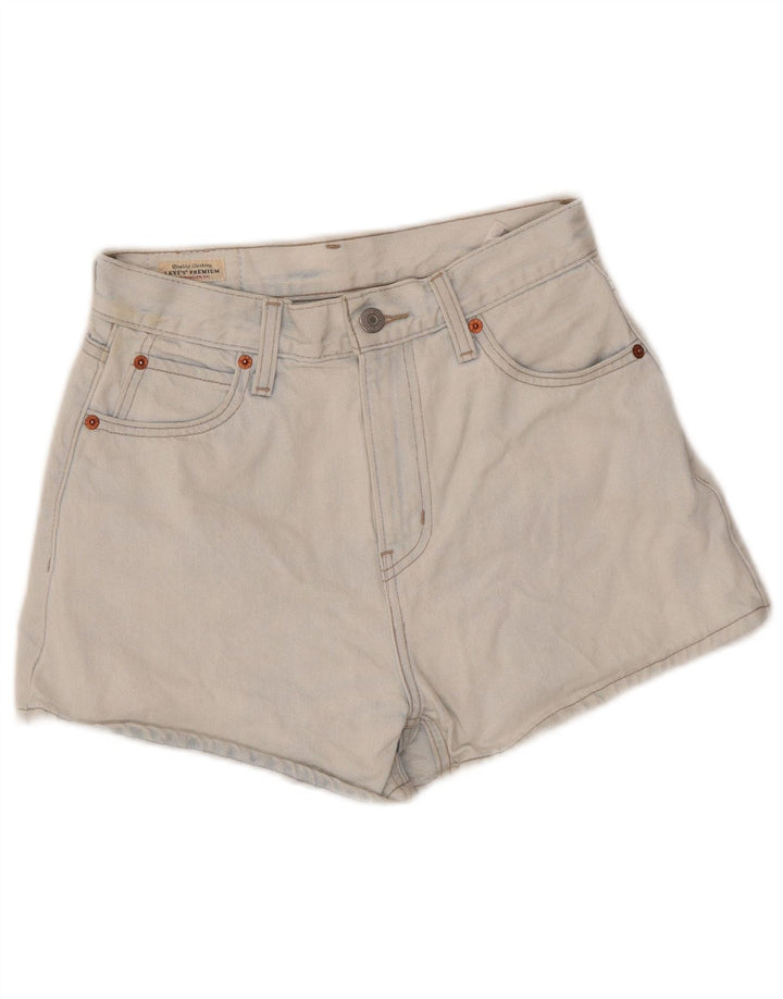 Damskie spodenki jeansowe z wysokim stanem LEVI'S W25 XS, niebieska bawełna