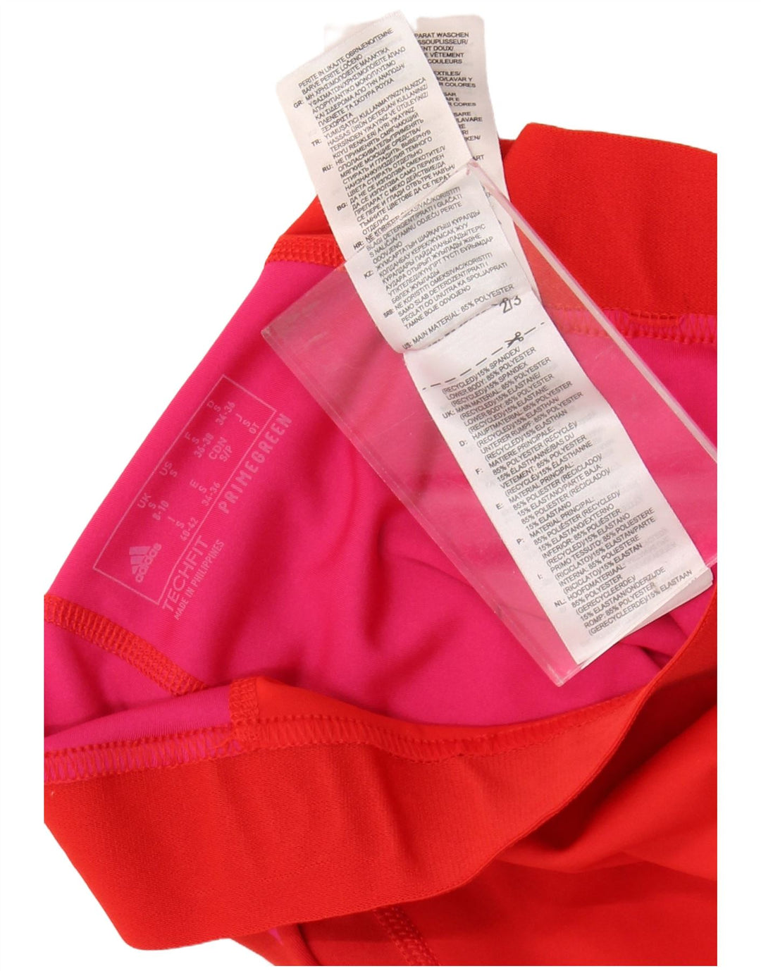 Damskie legginsy ADIDAS Tech Fit Graphic UK 8/10, małe, czerwone kropki