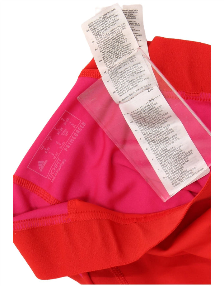 Damskie legginsy ADIDAS Tech Fit Graphic UK 8/10, małe, czerwone kropki