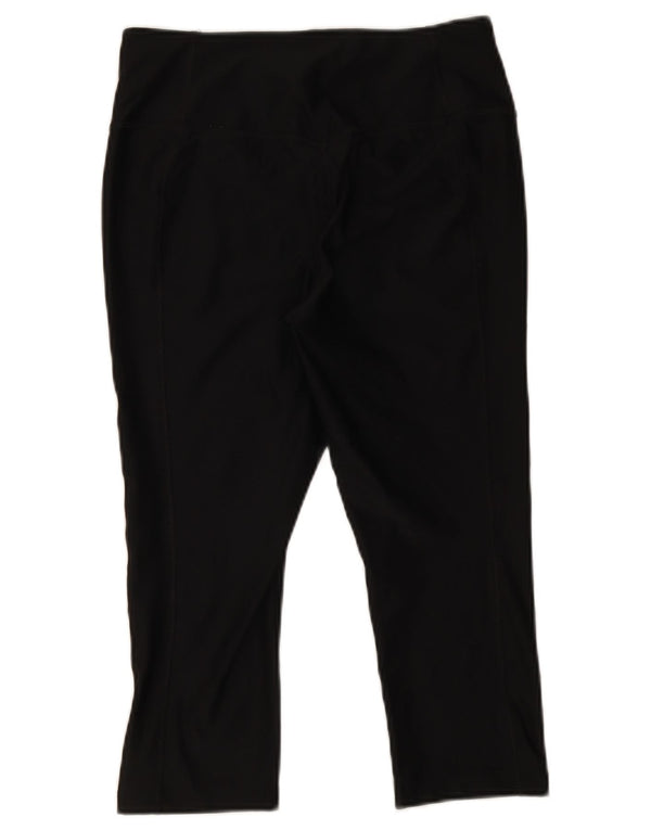 Damskie legginsy Nike Dri Fit Capri UK 14, średni czarny poliester