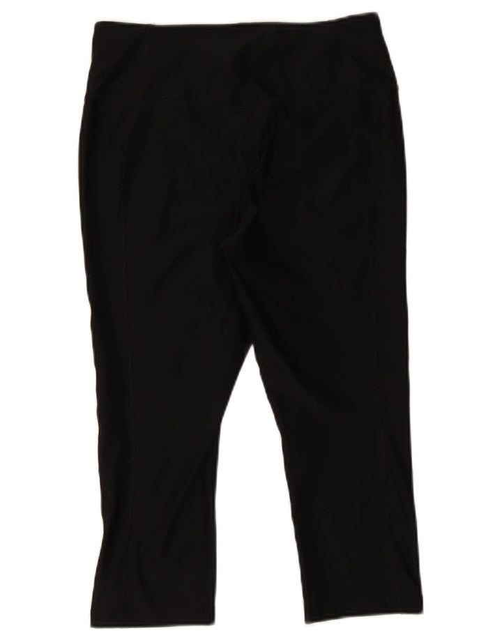 Damskie legginsy Nike Dri Fit Capri UK 14, średni czarny poliester