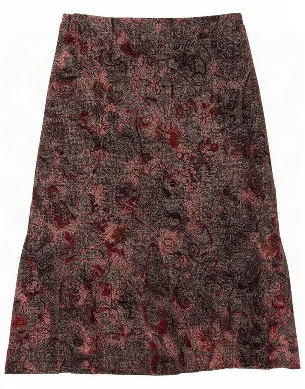 Marks & Spencer Womens Per Una A-Line Skirt UK 8 Small W30 Brown Floral