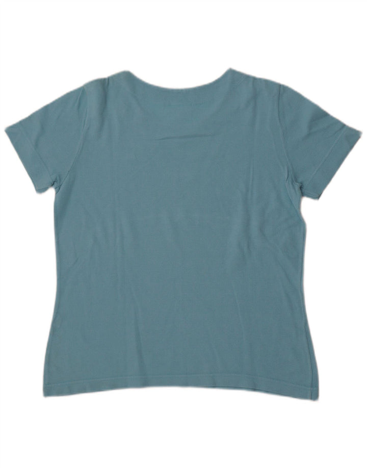 T-shirt damski Lacoste, rozmiar 44, duży, niebieski, bawełniany