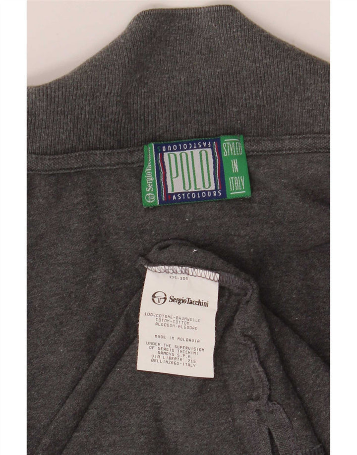 Męska koszulka polo Sergio Tacchini, duża, szara, bawełniana