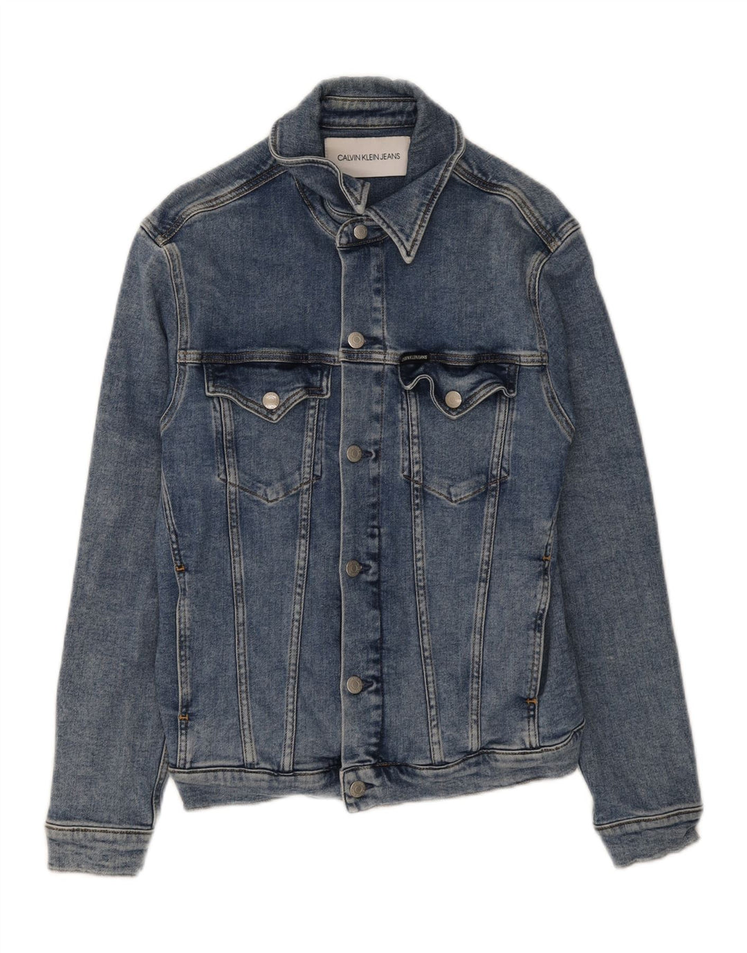 CALVIN KLEIN JEANS Mens Denim Jacket UK 38 Medium Blue Cotton Vintage Calvin Klein Jeans and Second-Hand Calvin Klein Jeans from Messina Hembry 