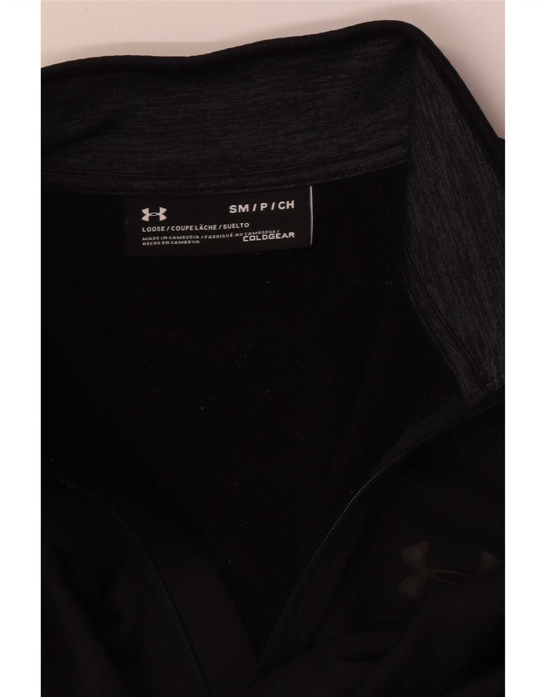 Męski dres Under Armour Cold Gear z zamkiem błyskawicznym na szyi, mały czarny