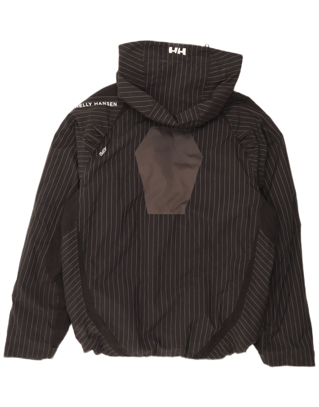 Męska kurtka przeciwdeszczowa z kapturem Helly Hansen UK 38 w średnie czarne paski
