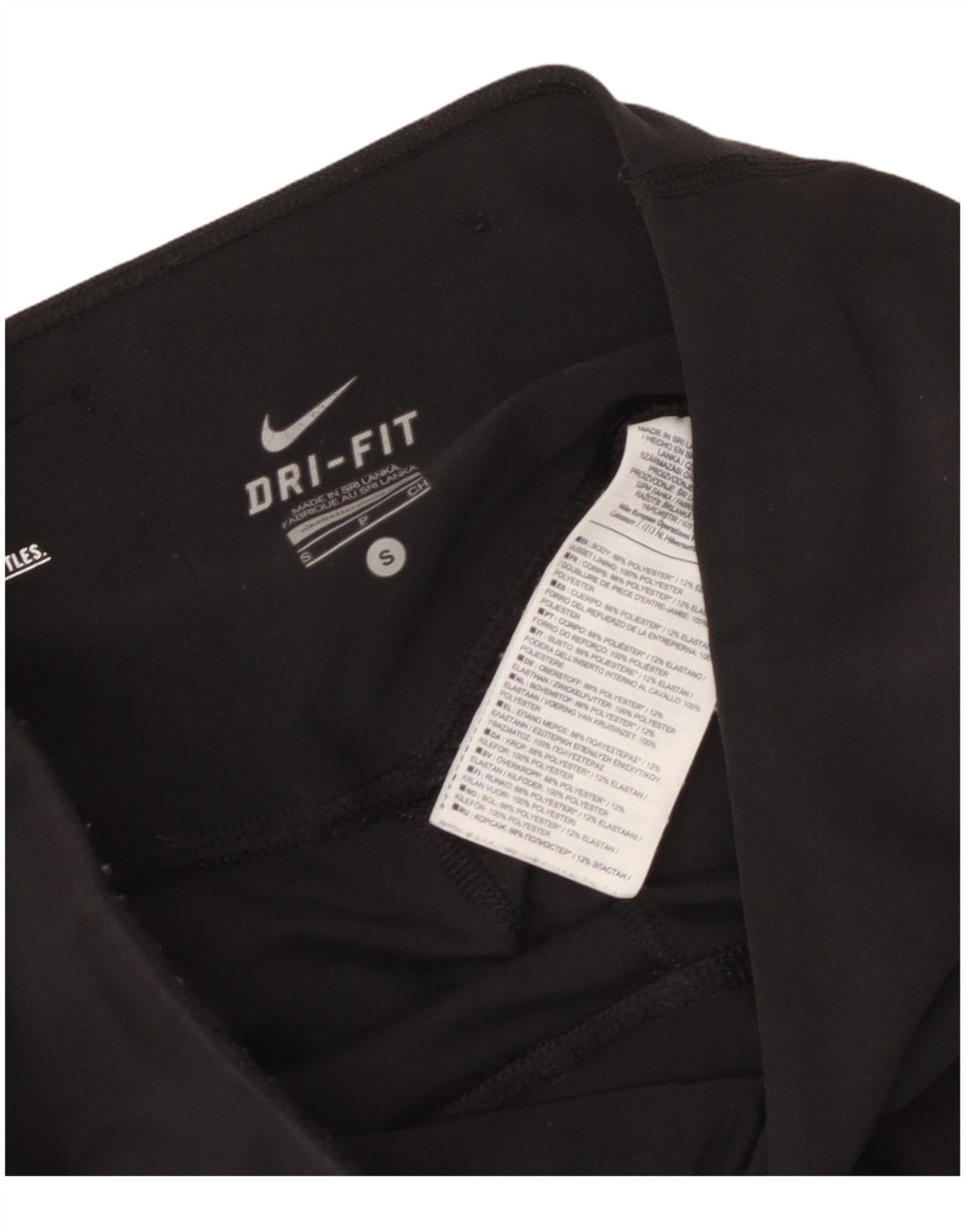 Damskie legginsy Nike Dri Fit UK 10, małe, czarne, poliestrowe