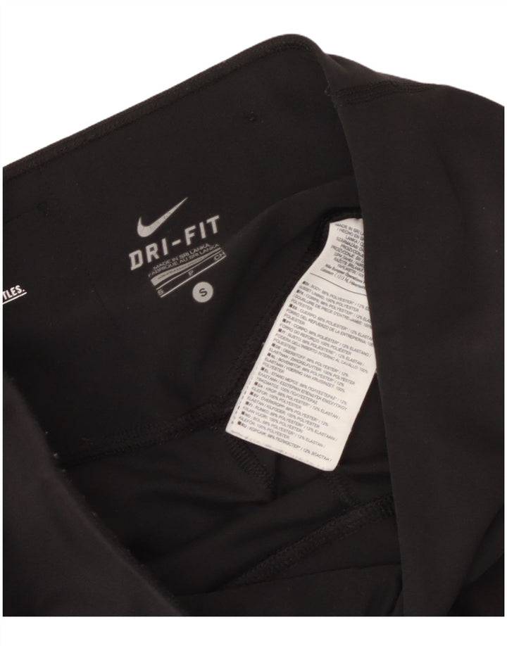 Damskie legginsy Nike Dri Fit UK 10, małe, czarne, poliestrowe