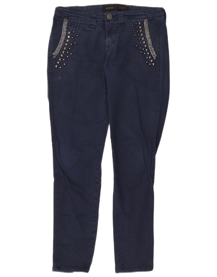 Jeansy damskie GUESS W27 L28 Granatowe, bawełniane