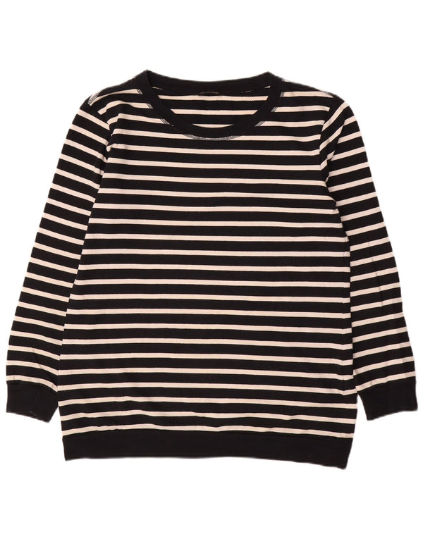 Damska bluza Massimo Dutti Jumper UK 10 Small Black Striped Cotton