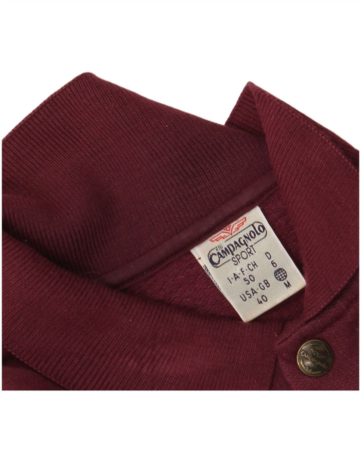 Męski sweter graficzny F.LLI Campagnolo UK 40, średni burgund