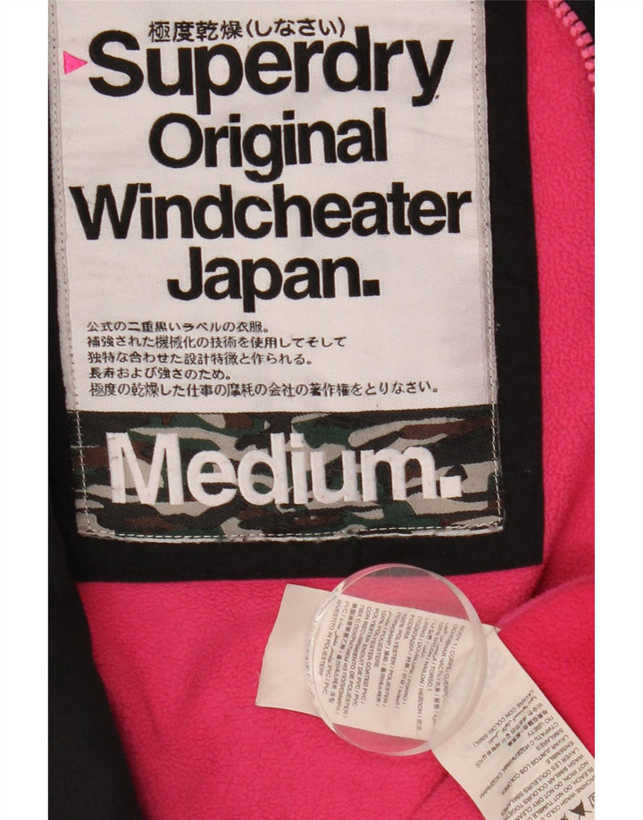 Damska wiatrówka Superdry Graphic UK 14, średnia czarna