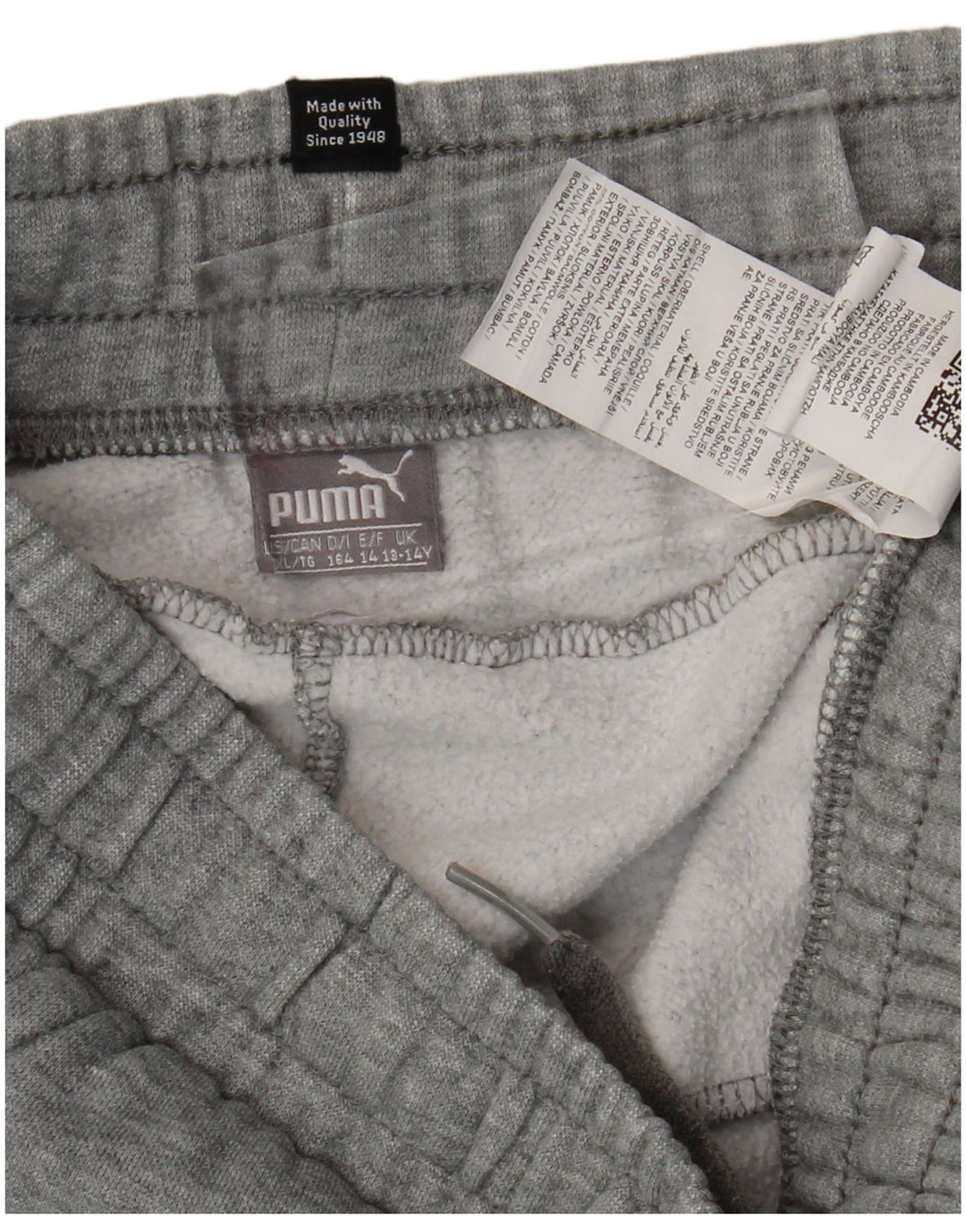 Chłopięce spodnie dresowe PUMA Joggery 13-14 lat Szara bawełna