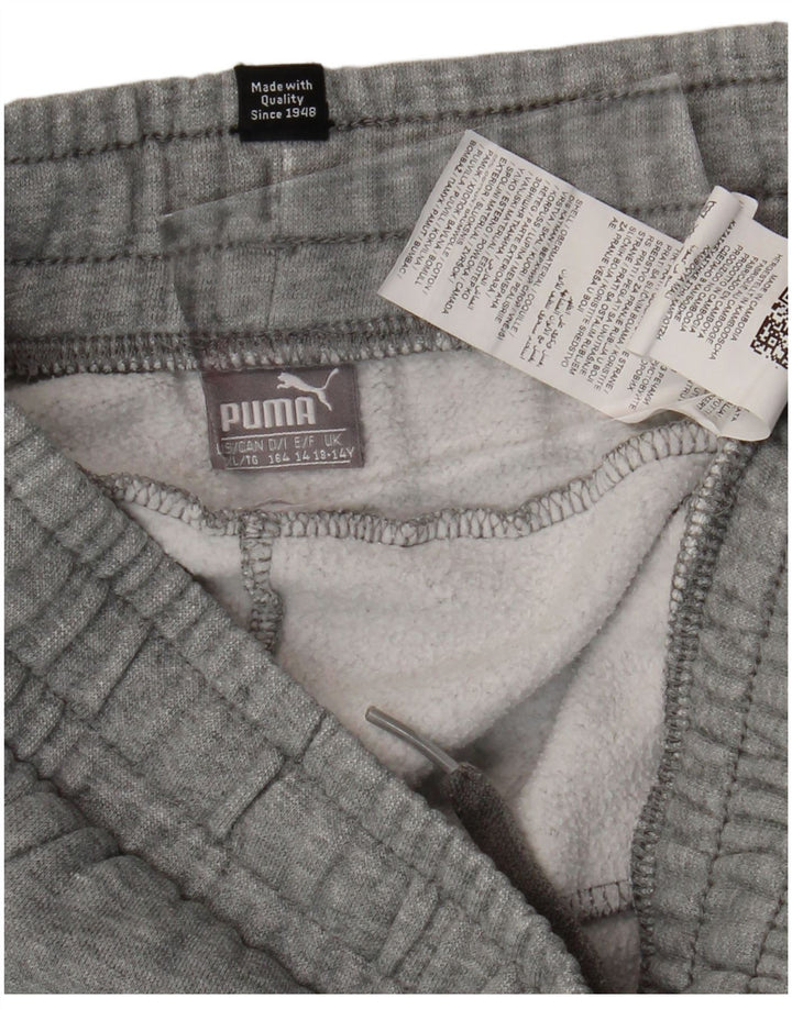 Chłopięce spodnie dresowe PUMA Joggery 13-14 lat Szara bawełna