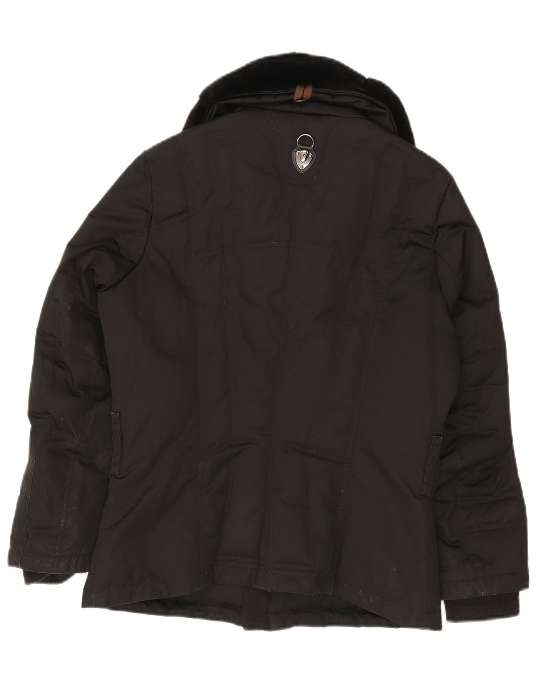 Damska kurtka PIERO GUIDI oversize UK 10, mała, czarna, bawełniana