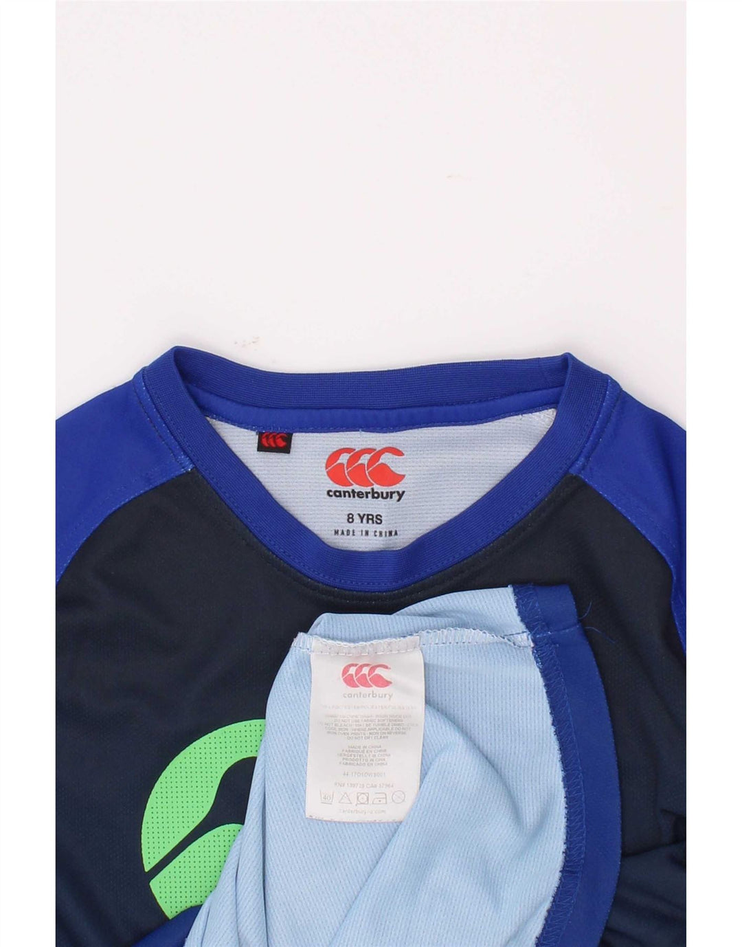 Chłopięcy T-shirt z grafiką Canterbury, 7-8 lat, niebieski poliester