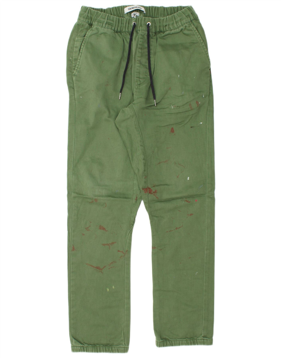 Męskie proste spodnie chino Quiksilver średnie W30 L30 zielony poliester