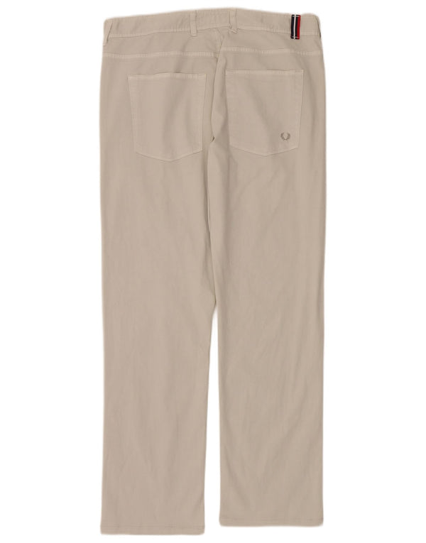 Proste spodnie męskie Fred Perry IT 52 XL W34 L30 Szara bawełna