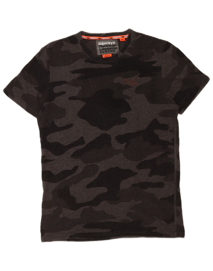 Męski T-shirt Superdry, mały, szary, bawełniany