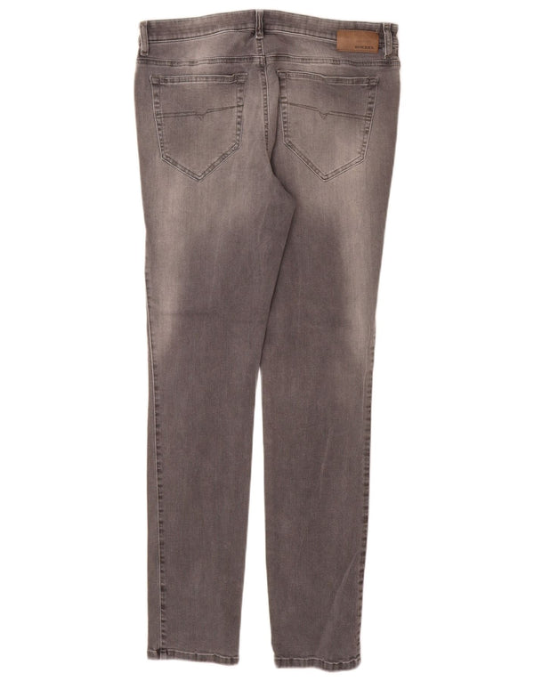 DIESEL Damskie jeansy Skinzee Regular Super Slim Skinny W32 L30 Szara bawełna